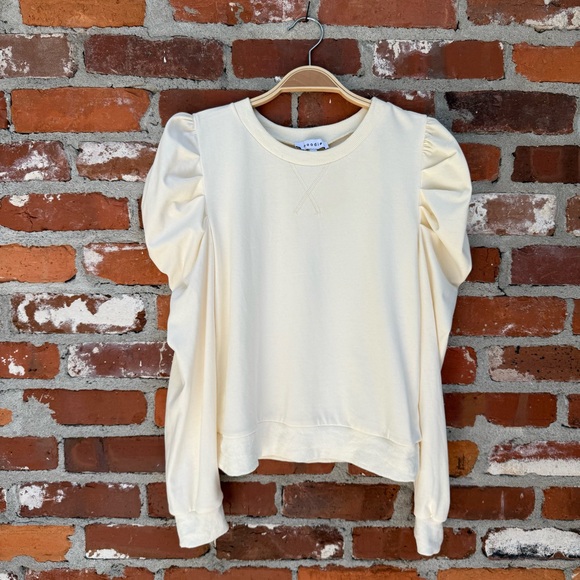 Moodie Cream Puff Sleeve Top Long Sleeve‎ Size Small - Picture 1 of 6